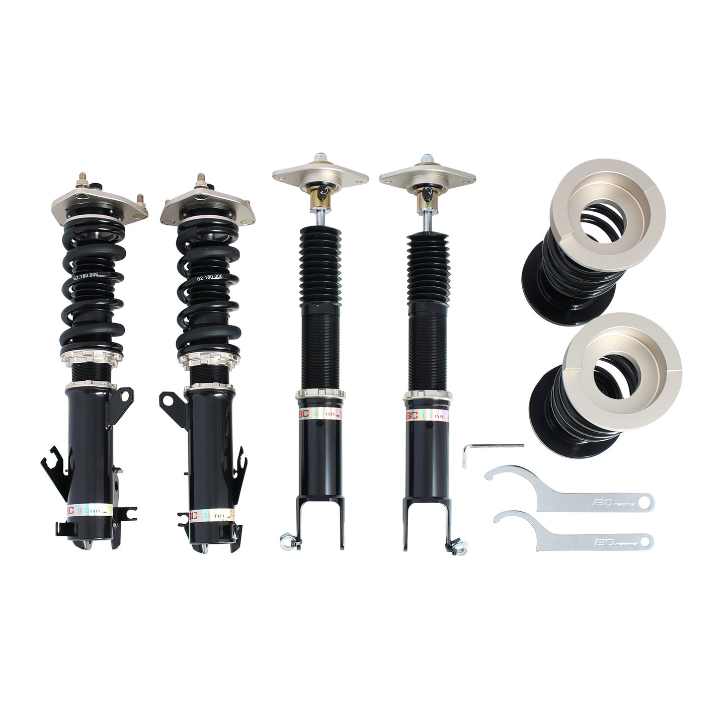 BC Racing BR Series coilovers on white background
