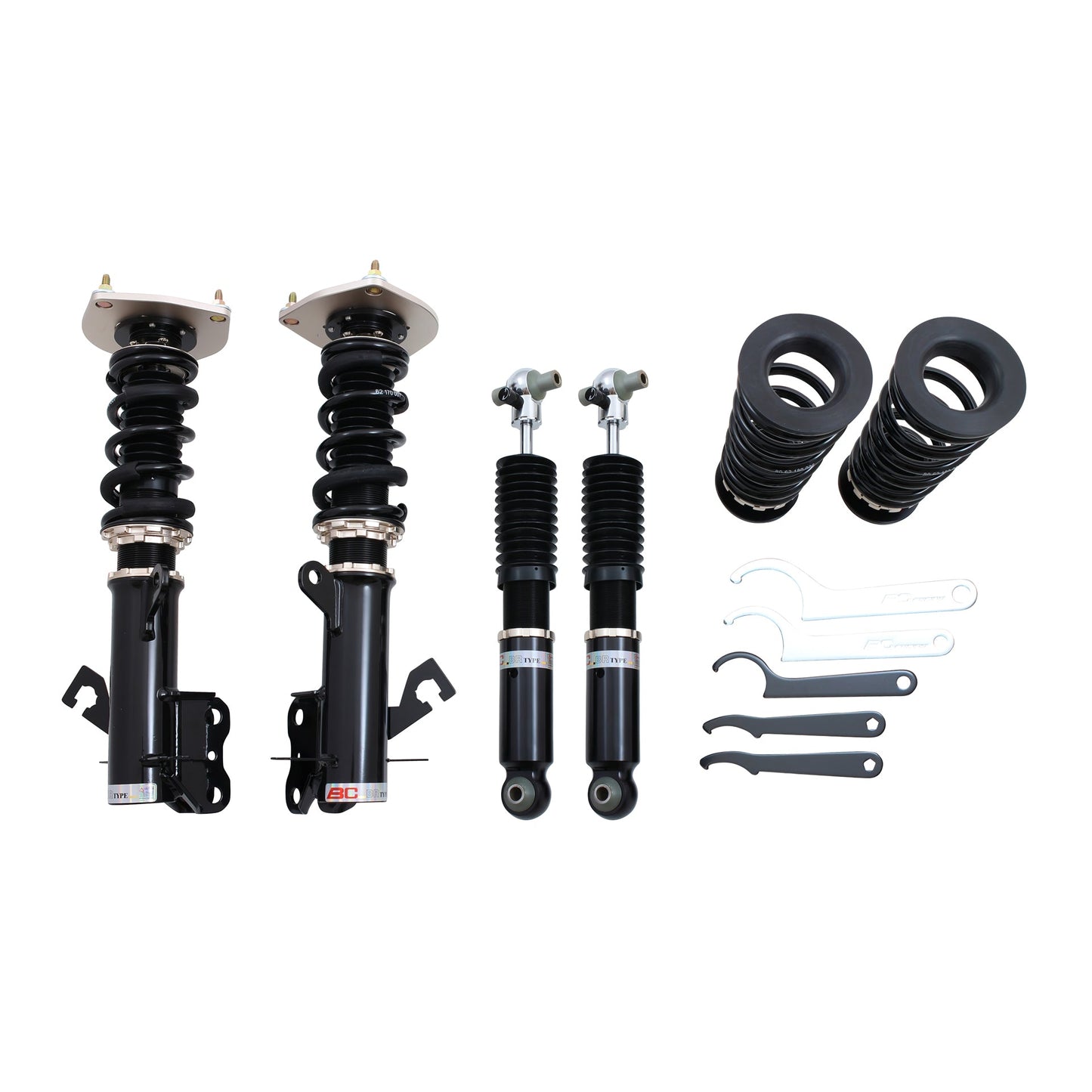 BC Racing BR Series coilovers on white background