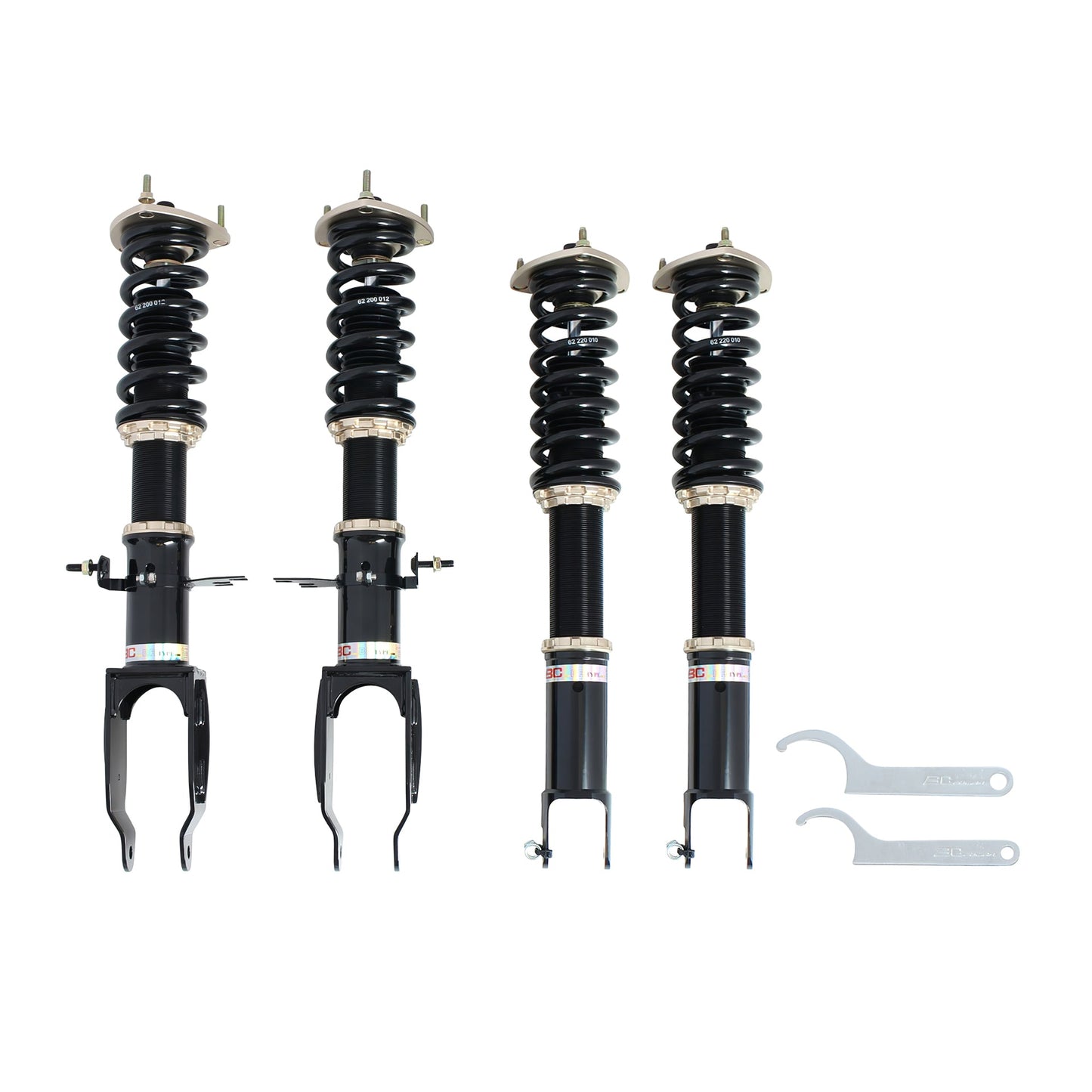 BC Racing BR Series coilovers on white background
