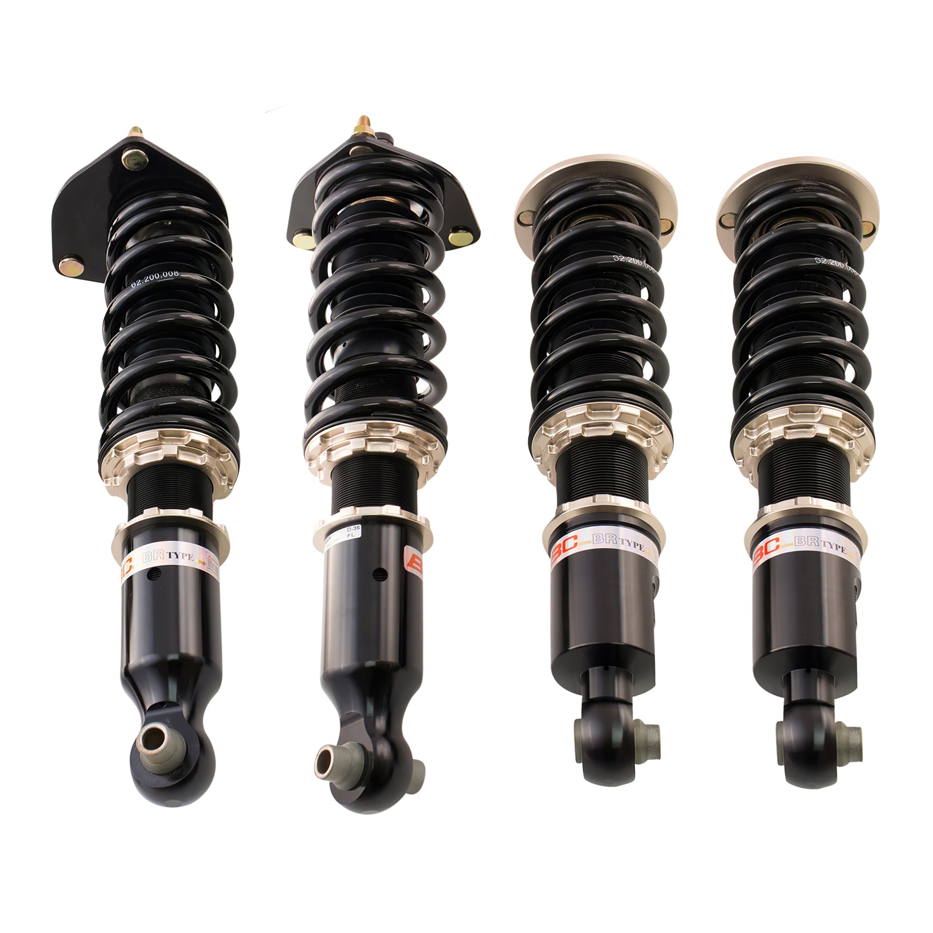 BC Racing BR Series coilovers on white background