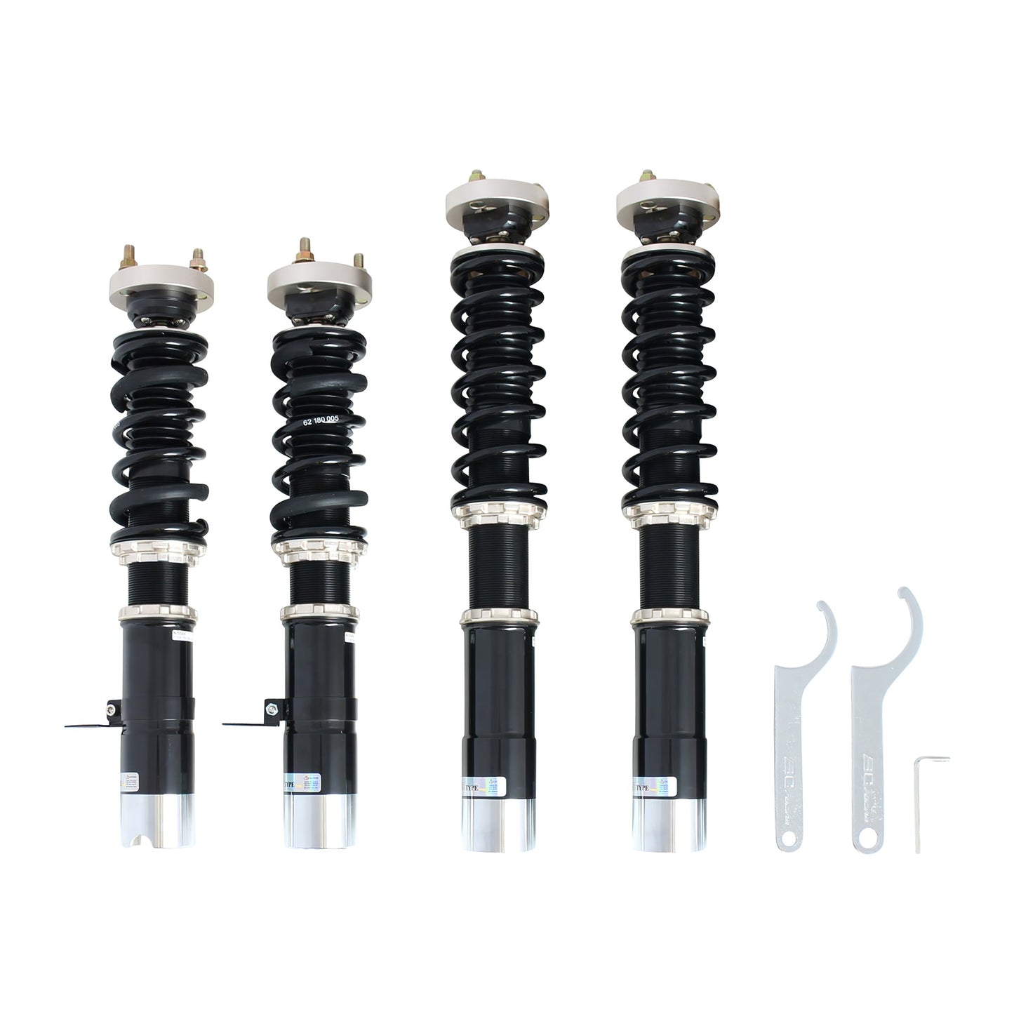 BC Racing BR Series coilovers on white background