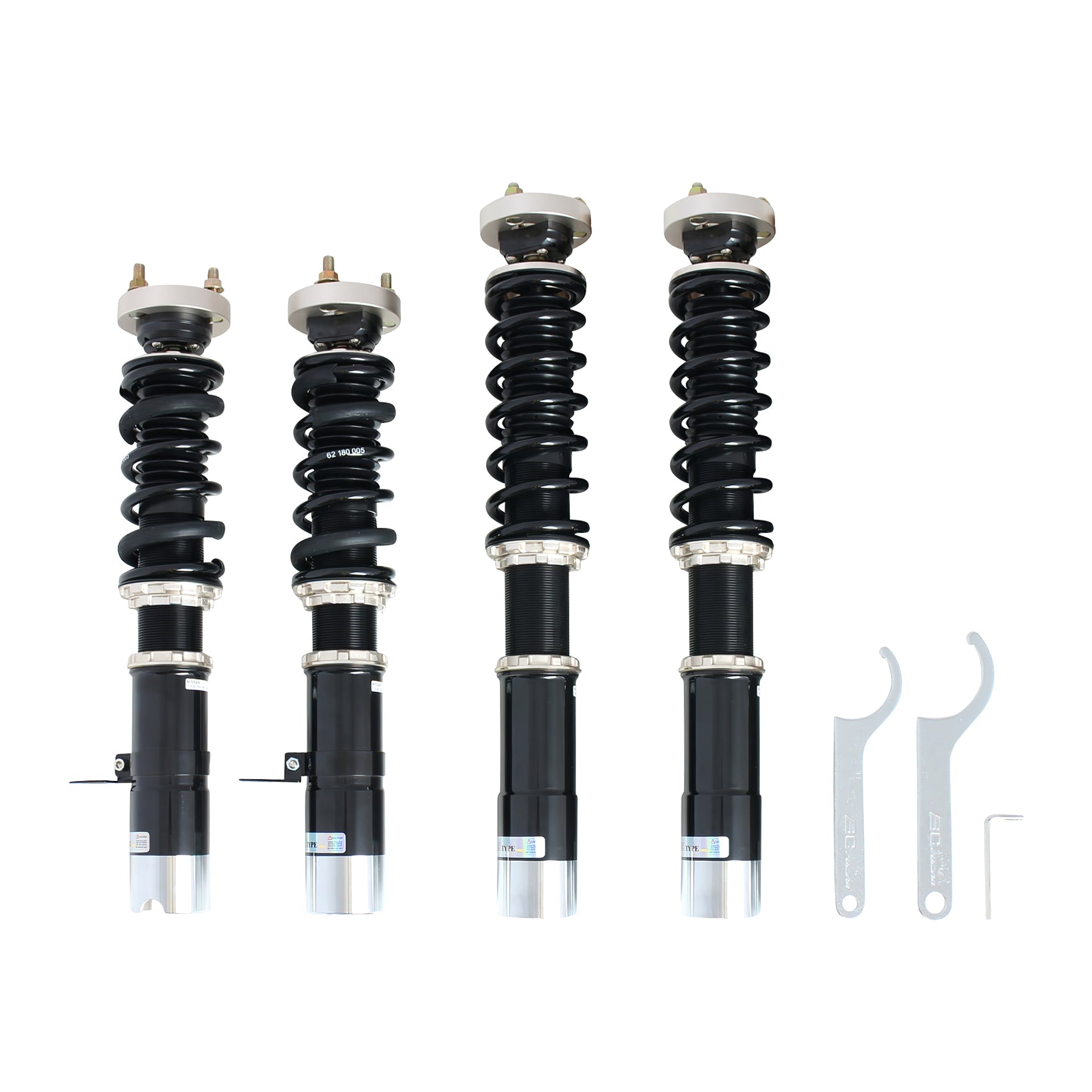 BC Racing BR Series coilovers on white background