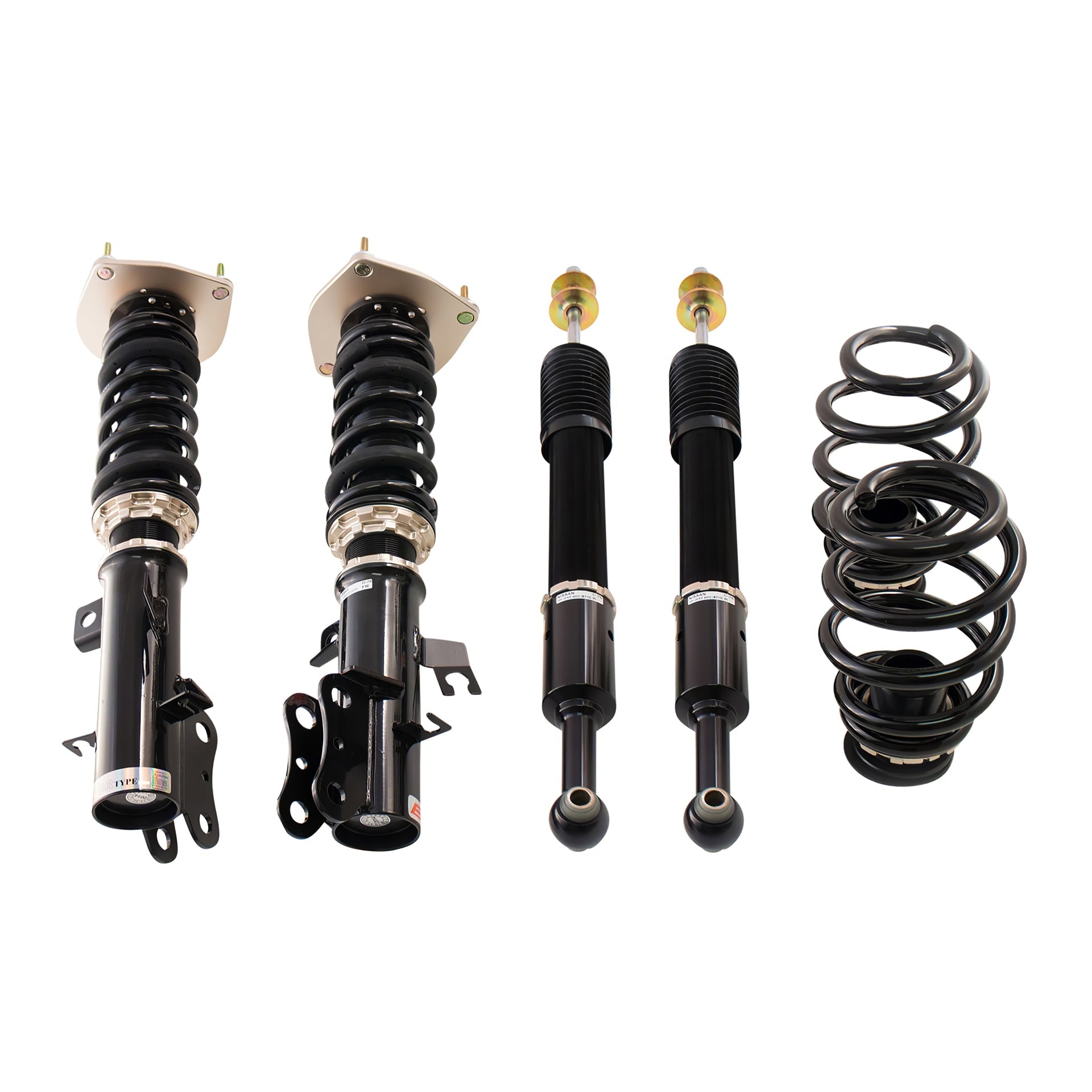 BC Racing BR Series coilovers on white background