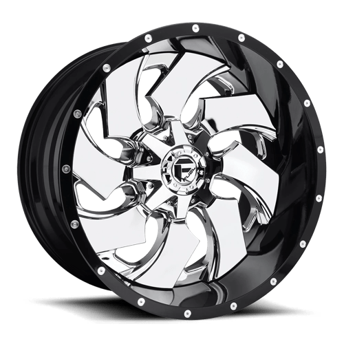 Fuel Offroad D240 CLEAVER Chrome Plated Gloss Black Lip 20x10 -19 8x170mm 125.1mm - 2 PIECE