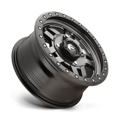 Fuel Offroad D557 ANZA UTV Matte Gunmetal Black Bead Ring 15x7 +13 4x137mm 110.1mm