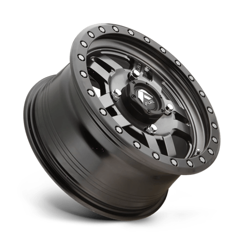 Fuel Offroad D557 ANZA UTV Matte Gunmetal Black Bead Ring 15x7 +13 4x156mm 132mm