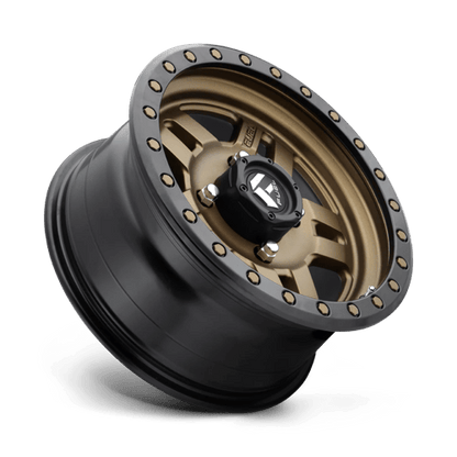 Fuel Offroad D583 ANZA UTV Matte Bronze Black Bead Ring 15x7 +13 4x156mm 132mm
