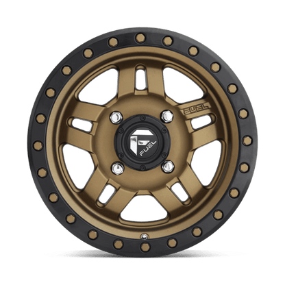 Fuel Offroad D583 ANZA UTV Matte Bronze Black Bead Ring 14x7 +13 4x156mm 132mm