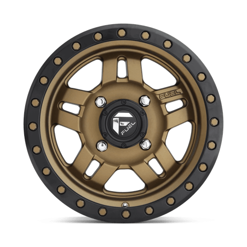 Fuel Offroad D583 ANZA UTV Matte Bronze Black Bead Ring 15x7 +13 4x156mm 132mm