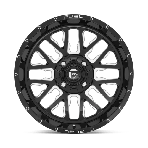 Fuel Offroad D611 STROKE UTV Gloss Black Milled 20x7 +13 4x156mm 132mm