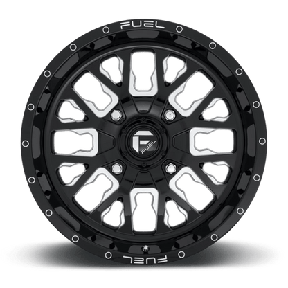 Fuel Offroad D611 STROKE UTV Gloss Black Milled 18x7 +13 4x156mm 132mm