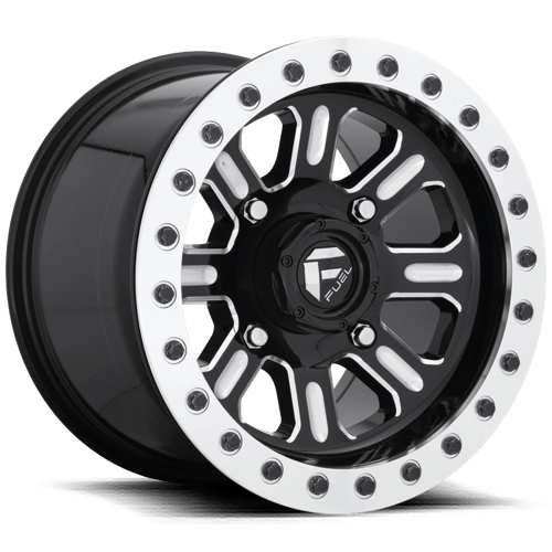 Fuel Offroad D910 HARDLINE UTV BEADLOCK Gloss Black Milled 15x10 +25 4x156mm 132mm