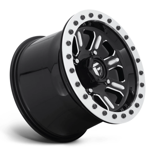 Fuel Offroad D910 HARDLINE UTV BEADLOCK Gloss Black Milled 15x10 +25 4x156mm 132mm
