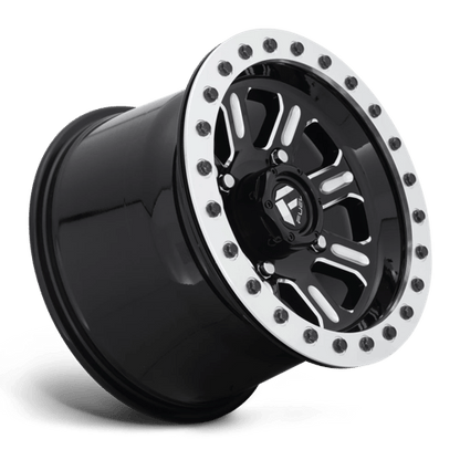 Fuel Offroad D910 HARDLINE UTV BEADLOCK Gloss Black Milled 15x10 +25 4x156mm 132mm