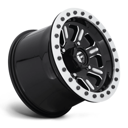 Fuel Offroad D910 HARDLINE UTV BEADLOCK Gloss Black Milled 15x7 +38 4x156mm 132mm