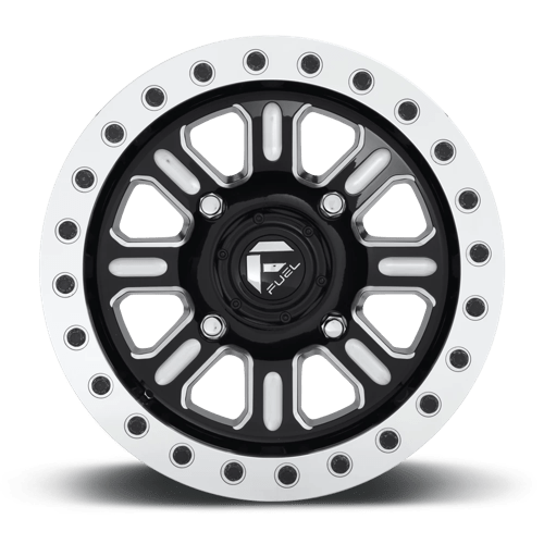 Fuel Offroad D910 HARDLINE UTV BEADLOCK Gloss Black Milled 15x10 +25 4x156mm 132mm