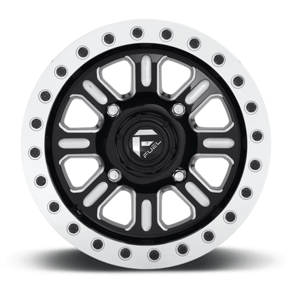 Fuel Offroad D910 HARDLINE UTV BEADLOCK Gloss Black Milled 15x10 +25 4x156mm 132mm