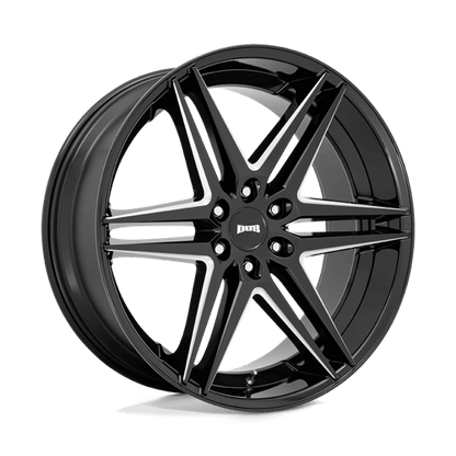 DUB S267 DIRTY DOG Glossy Black Milled 24x10 +30 6x135mm 87.1mm