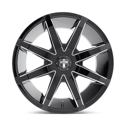 DUB S109 PUSH Gloss Black Milled 22x9.5 +43 5x108mm 72.6mm