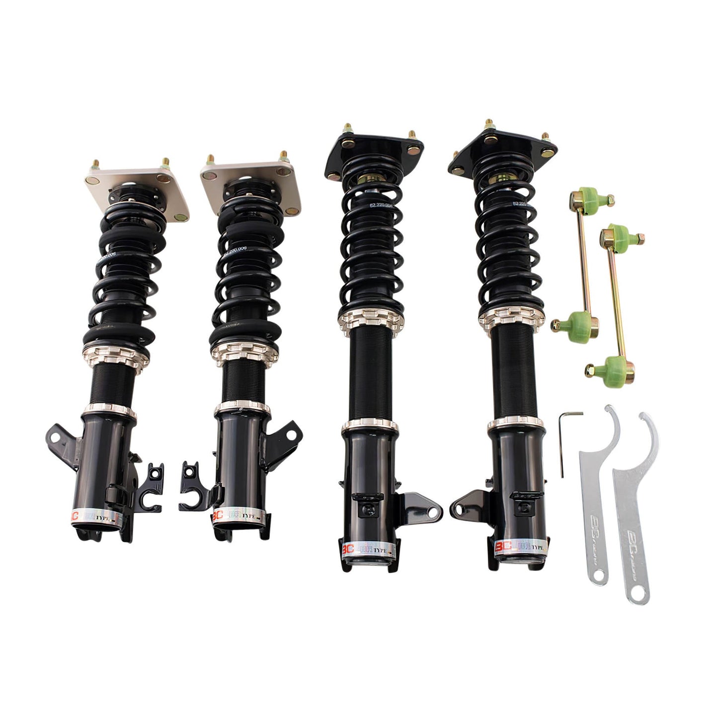 BC Racing BR Series coilovers on white background