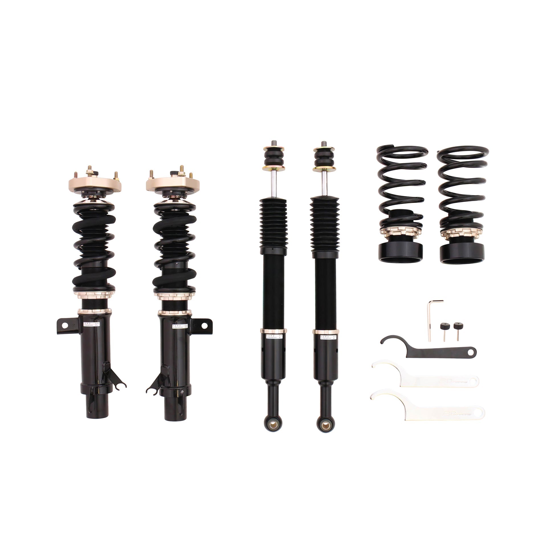 BC Racing BR Series coilovers on white background