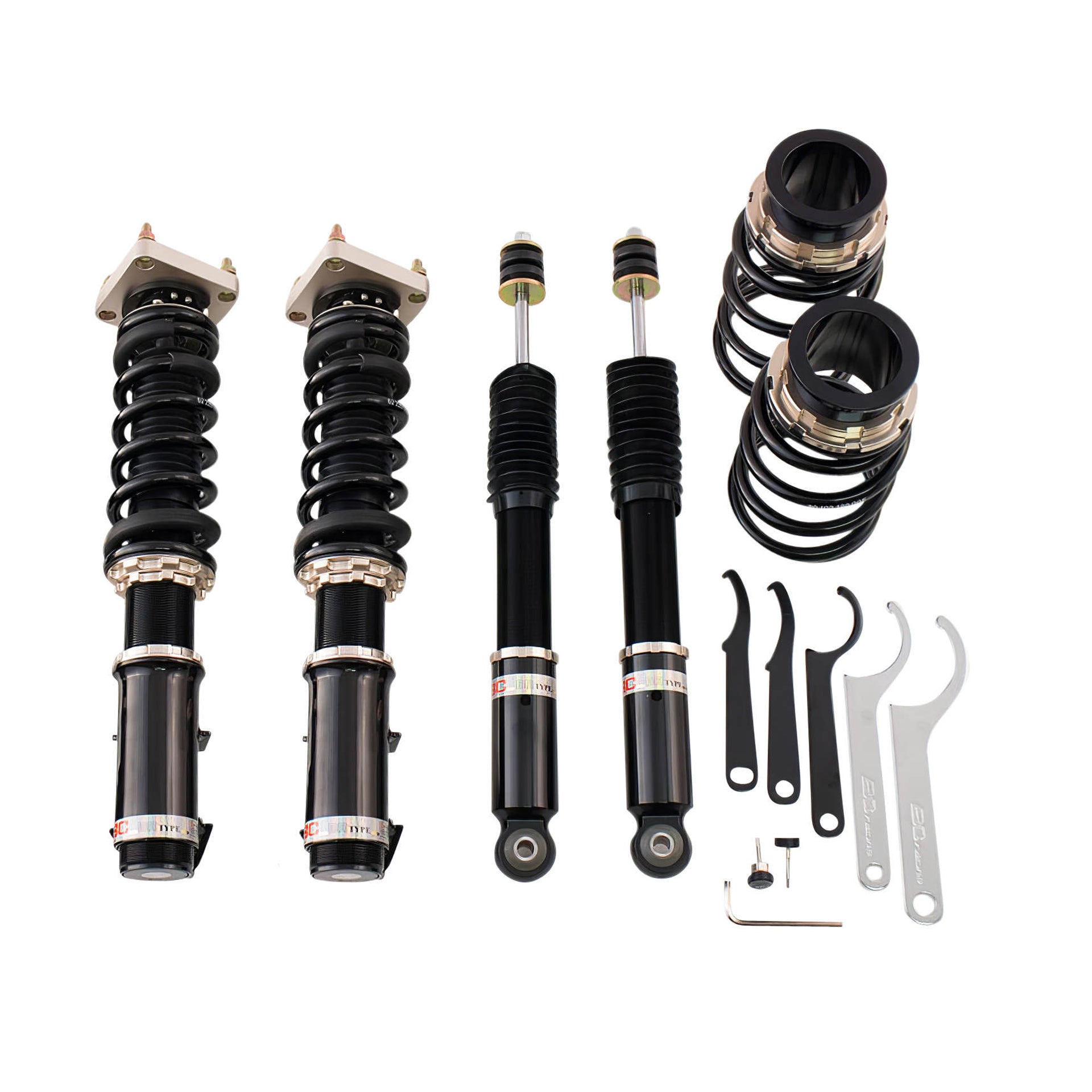 BC Racing BR Series coilovers on white background