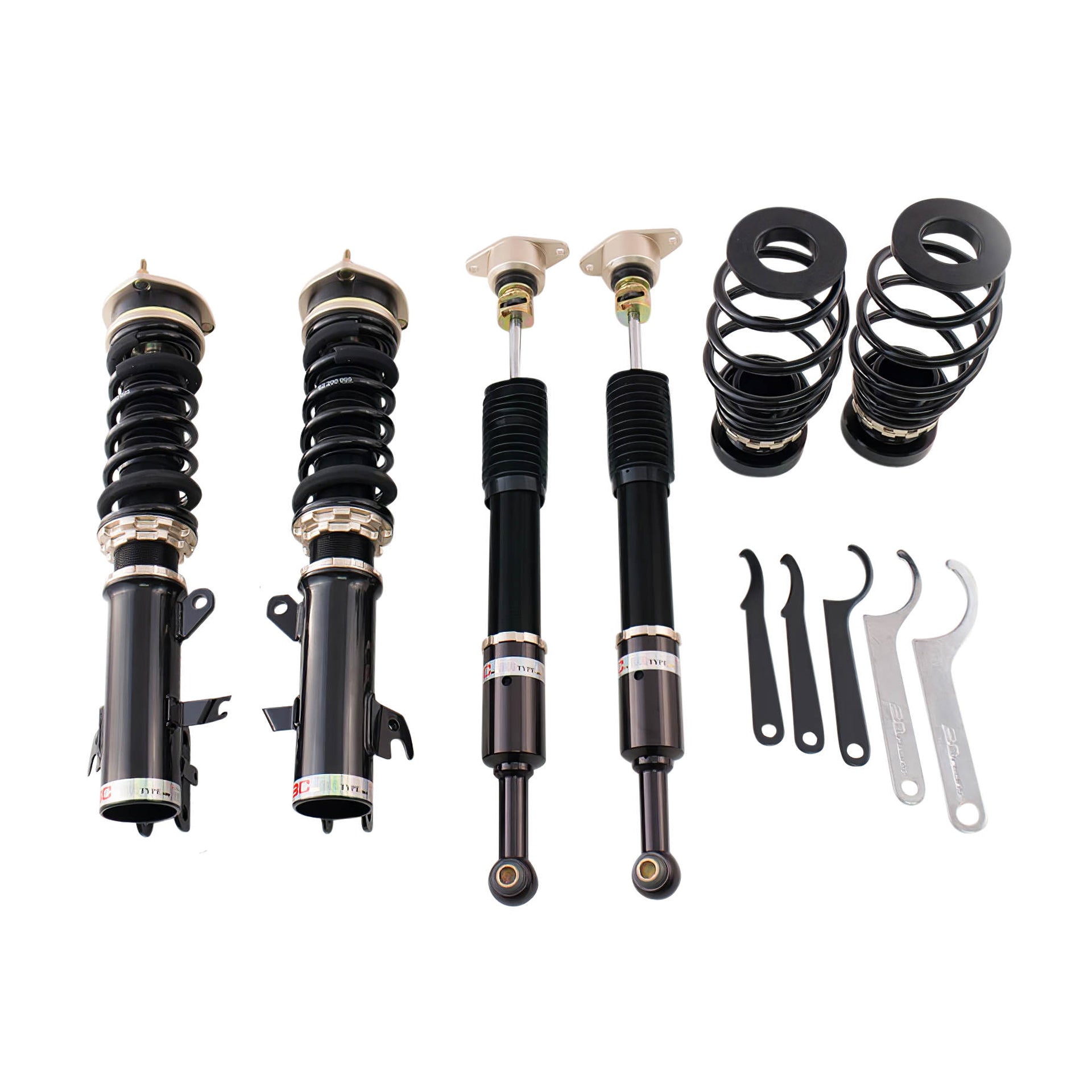 BC Racing BR Series coilovers on white background
