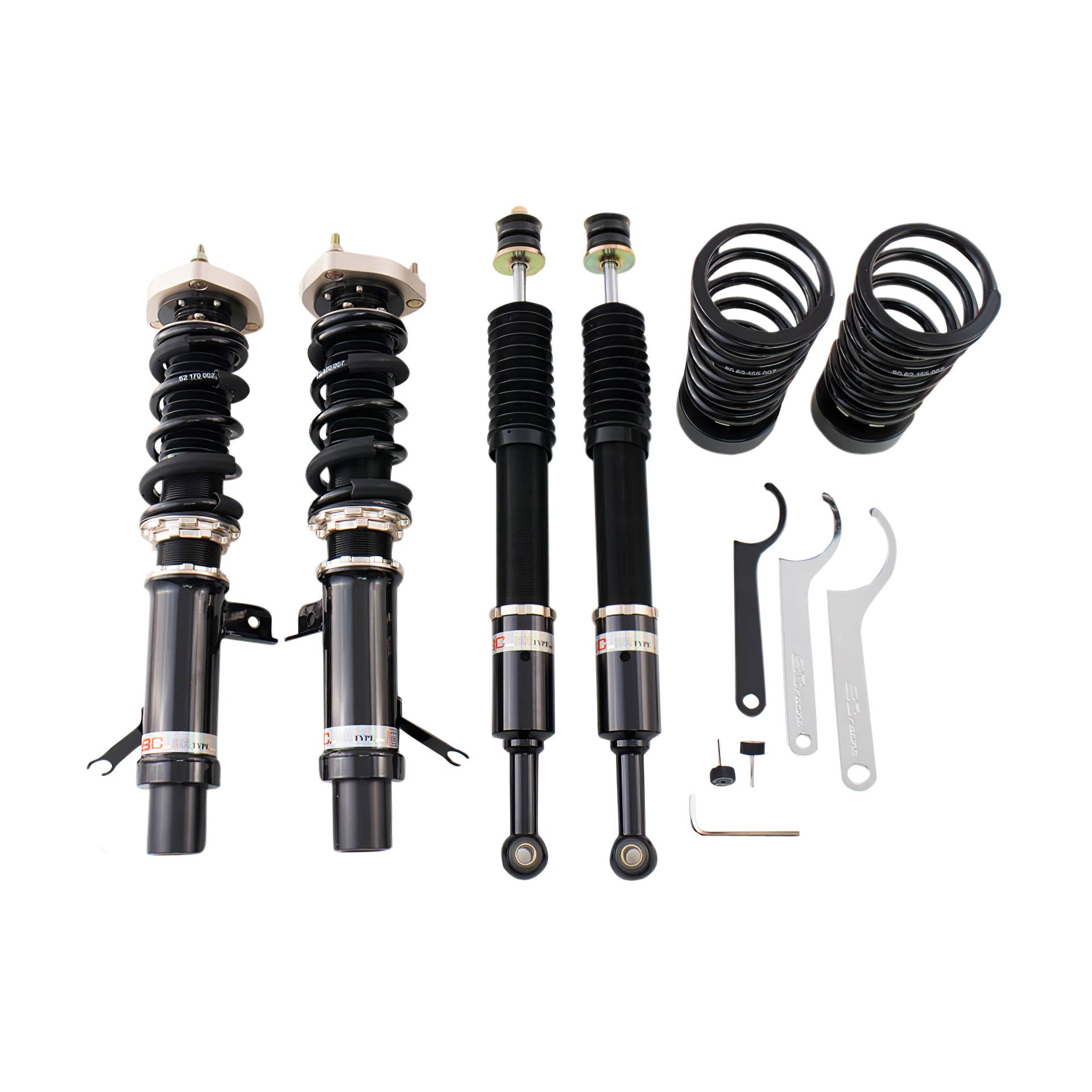 BC Racing BR Series coilovers on white background