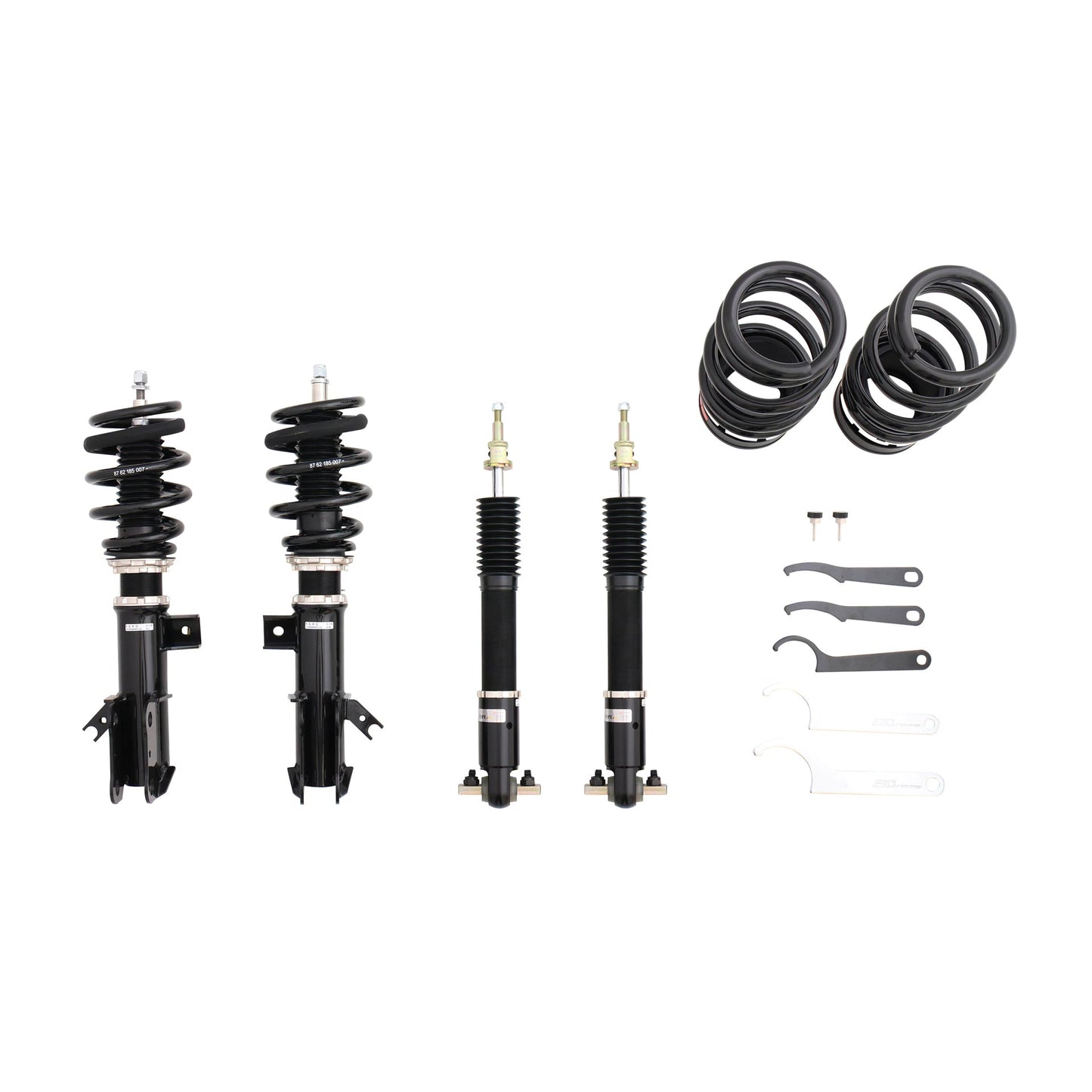 BC Racing BR Series coilovers on white background