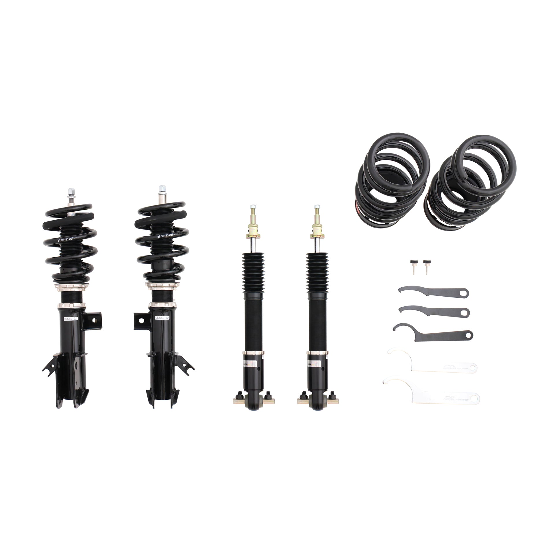 BC Racing BR Series coilovers on white background