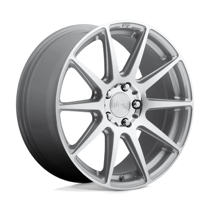 Niche M146 ESSEN Gloss Silver Machined 20x10 +40 5x114.3mm 72.6mm