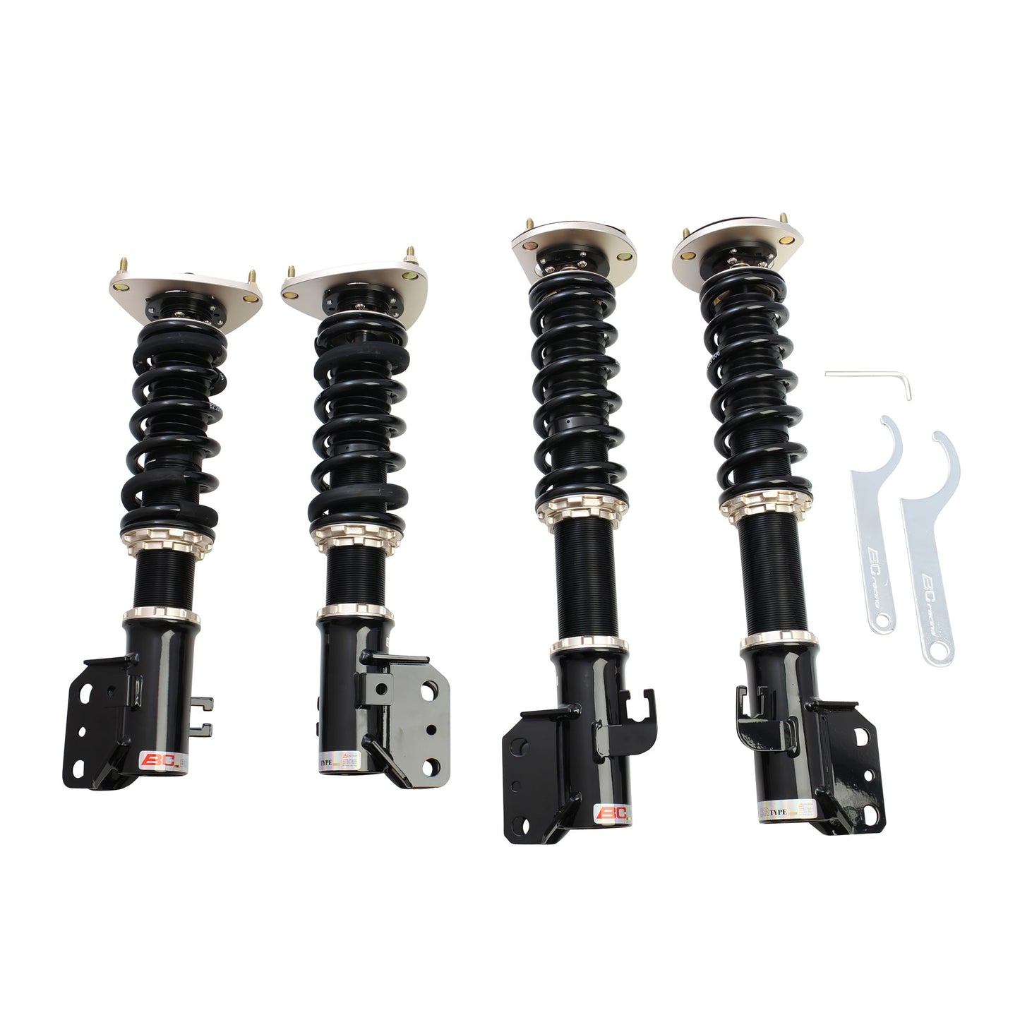 BC Racing BR Series coilovers on white background