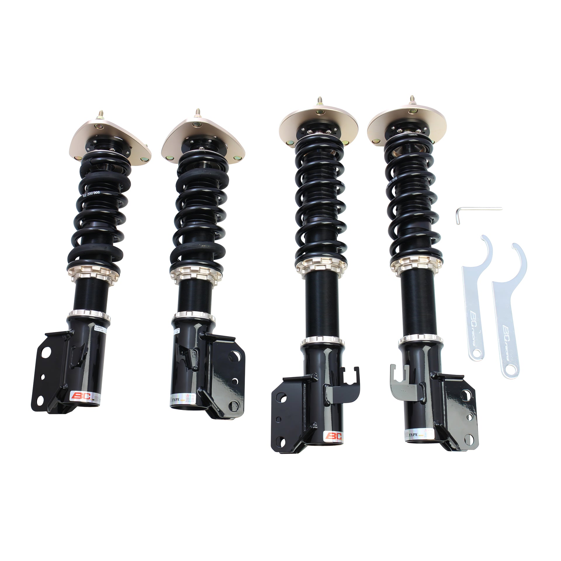 BC Racing BR Series coilovers on white background