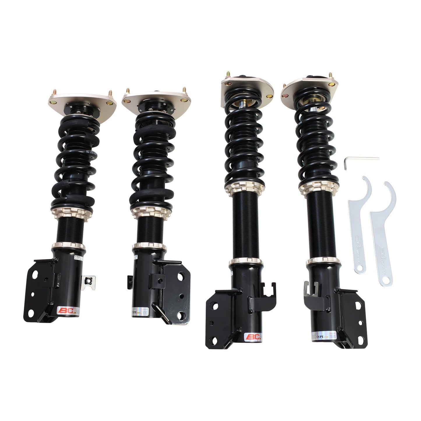 BC Racing BR Series coilovers on white background