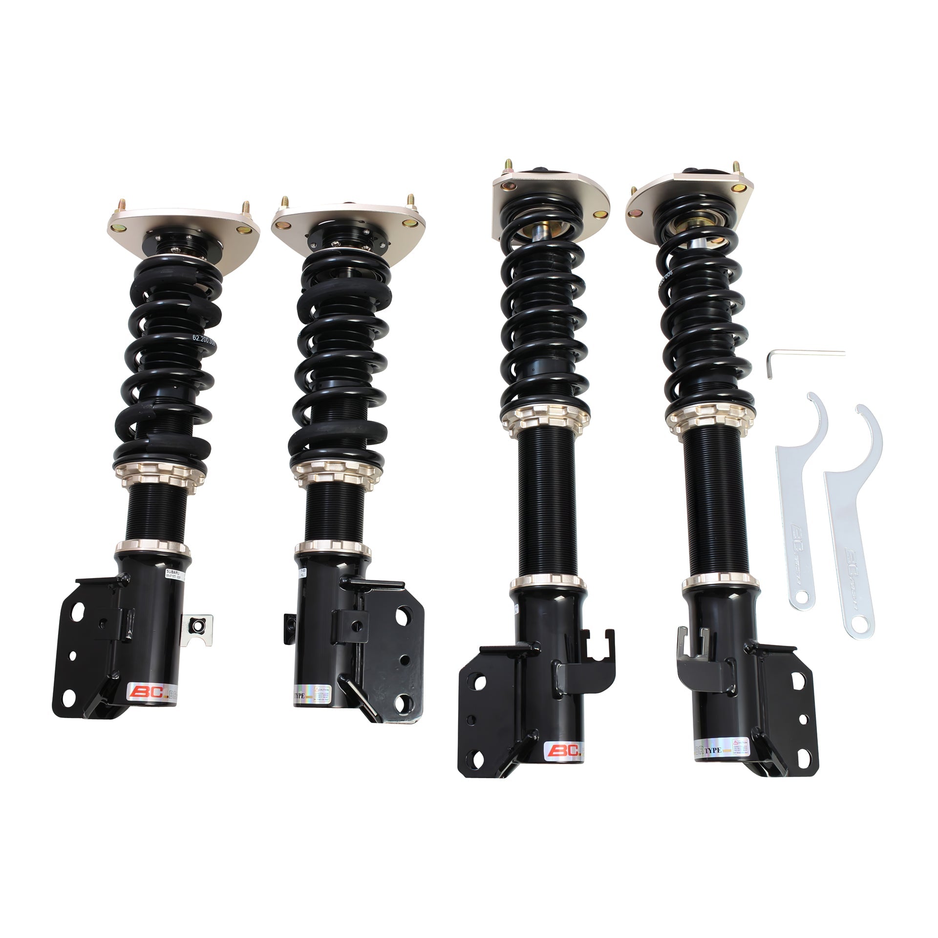 BC Racing BR Series coilovers on white background