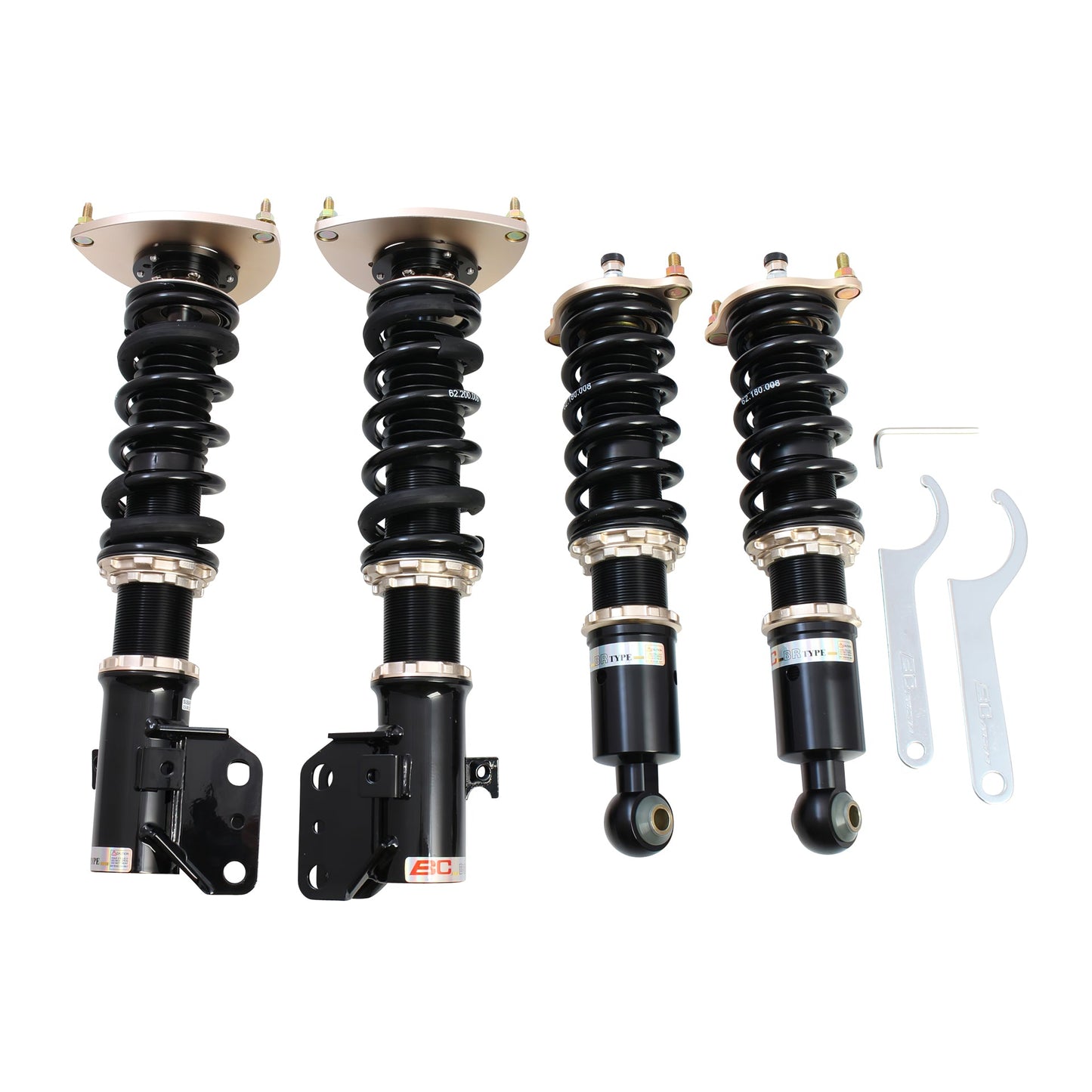 BC Racing BR Series coilovers on white background