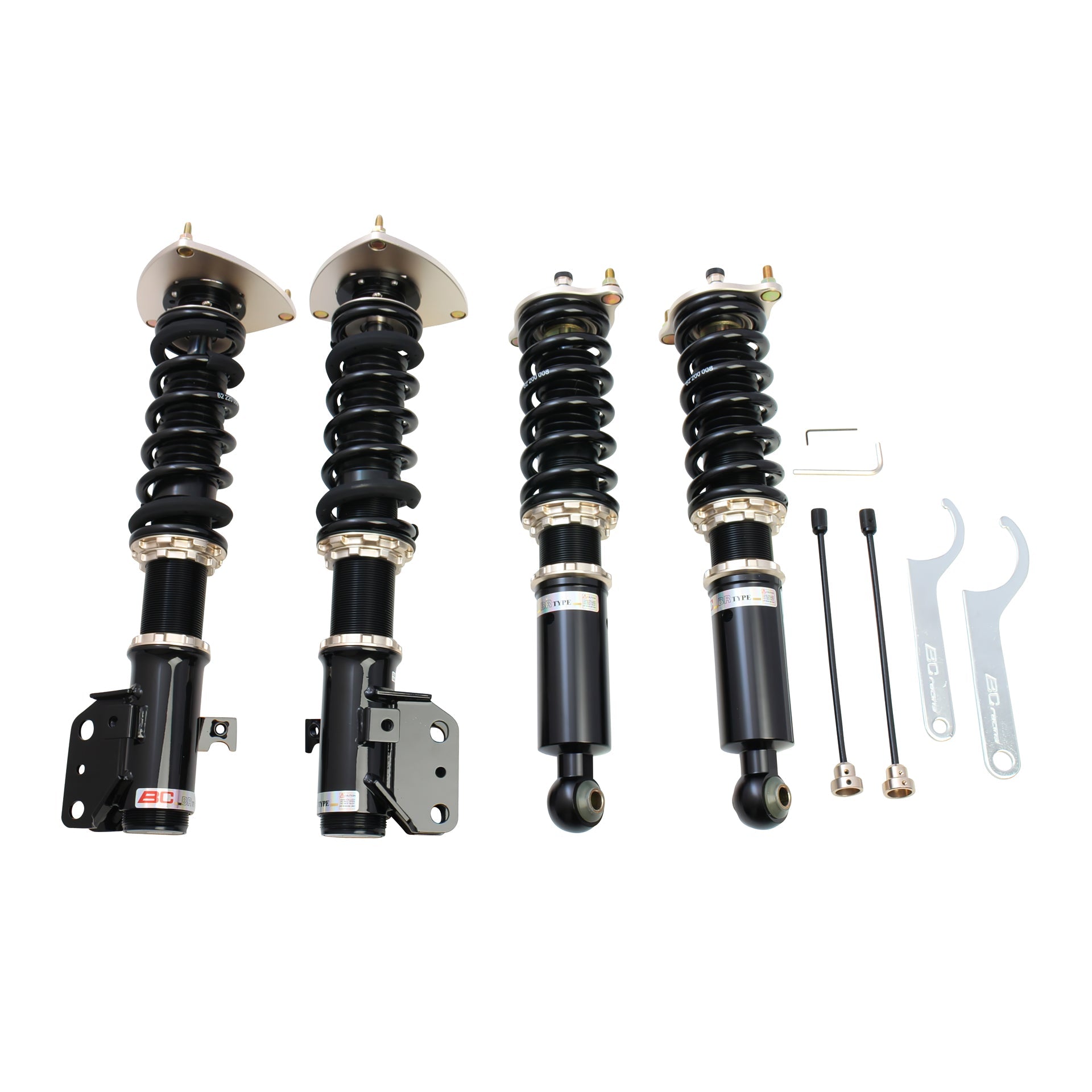 BC Racing BR Series coilovers on white background