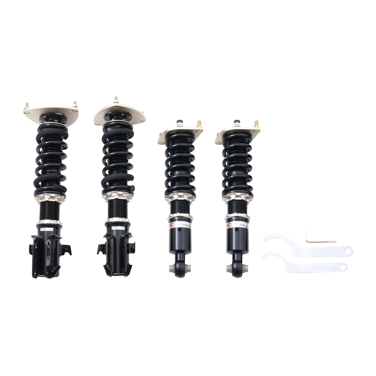 BC Racing BR Series coilovers on white background