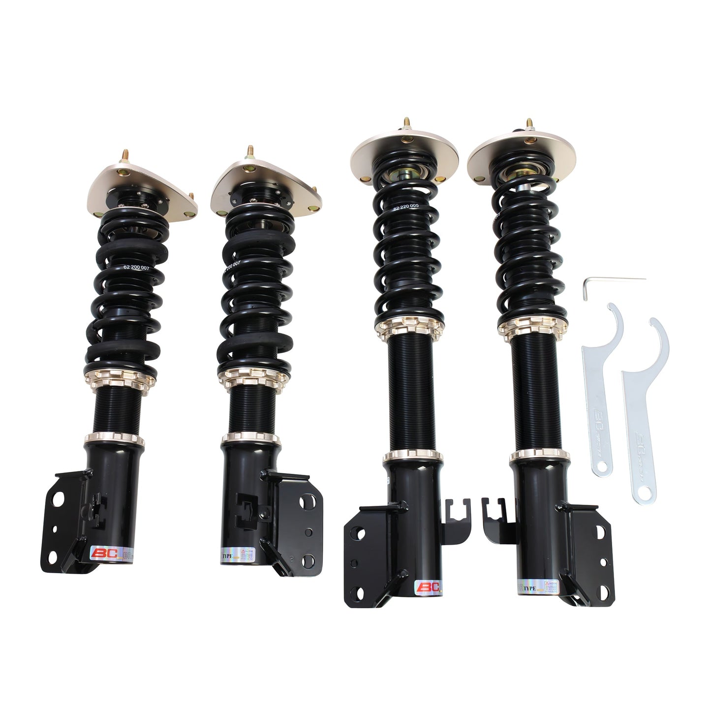BC Racing BR Series coilovers on white background