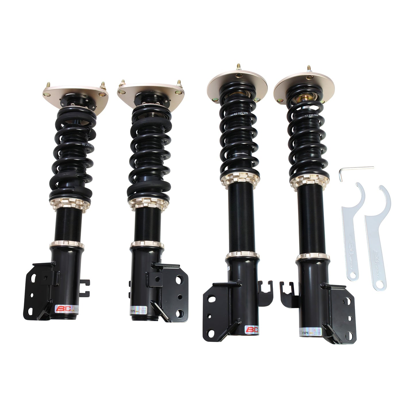 BC Racing BR Series coilovers on white background