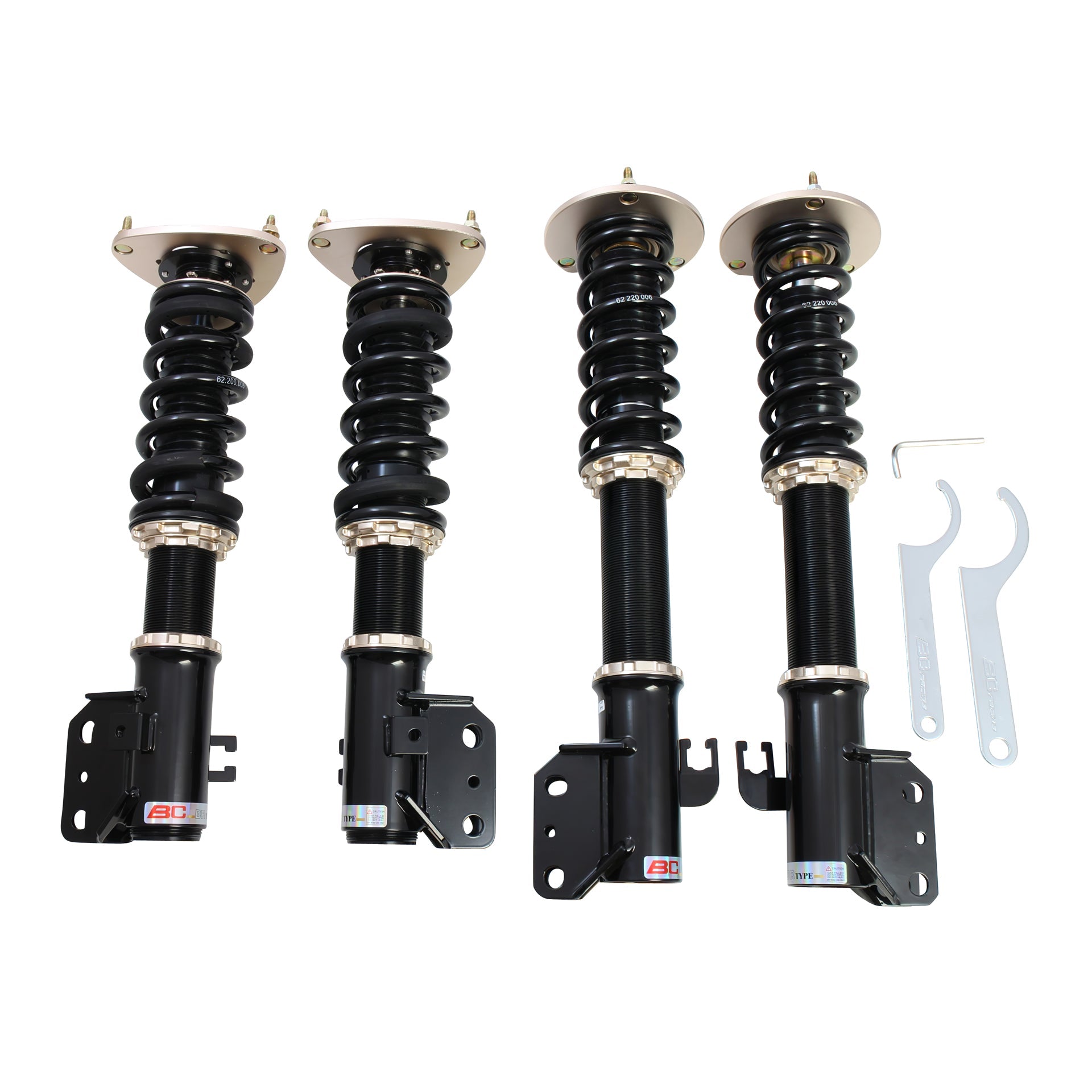 BC Racing BR Series coilovers on white background