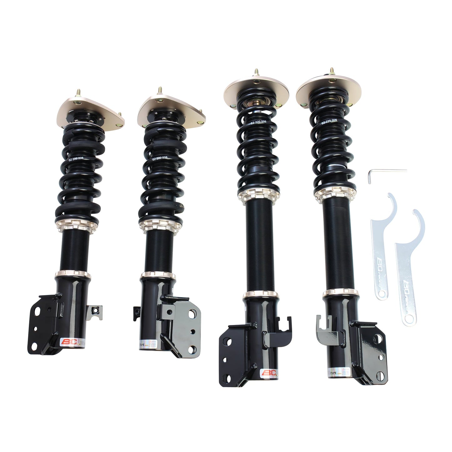 BC Racing BR Series coilovers on white background