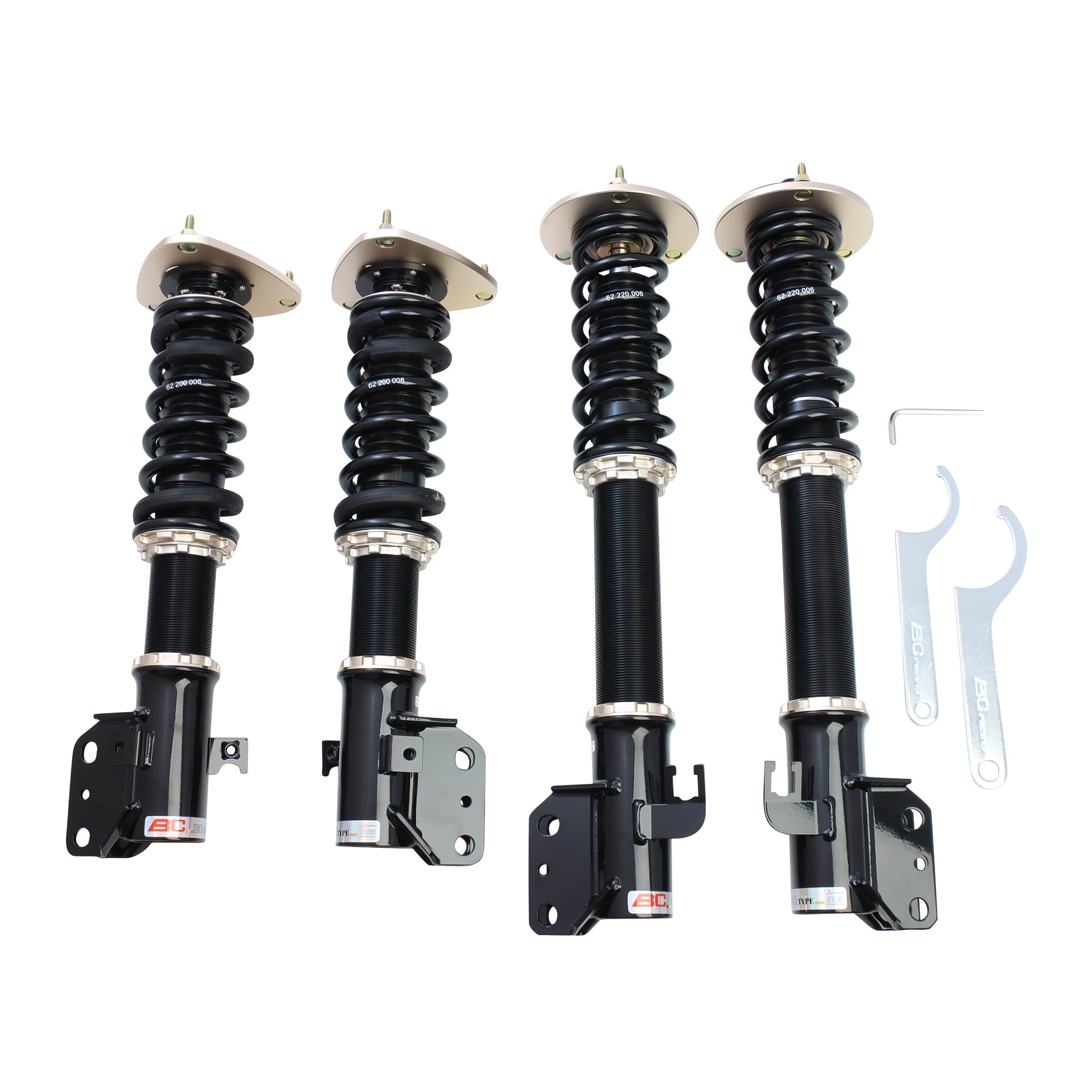 BC Racing BR Series coilovers on white background