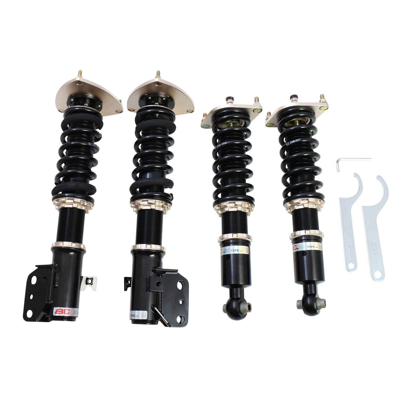 BC Racing BR Series coilovers on white background