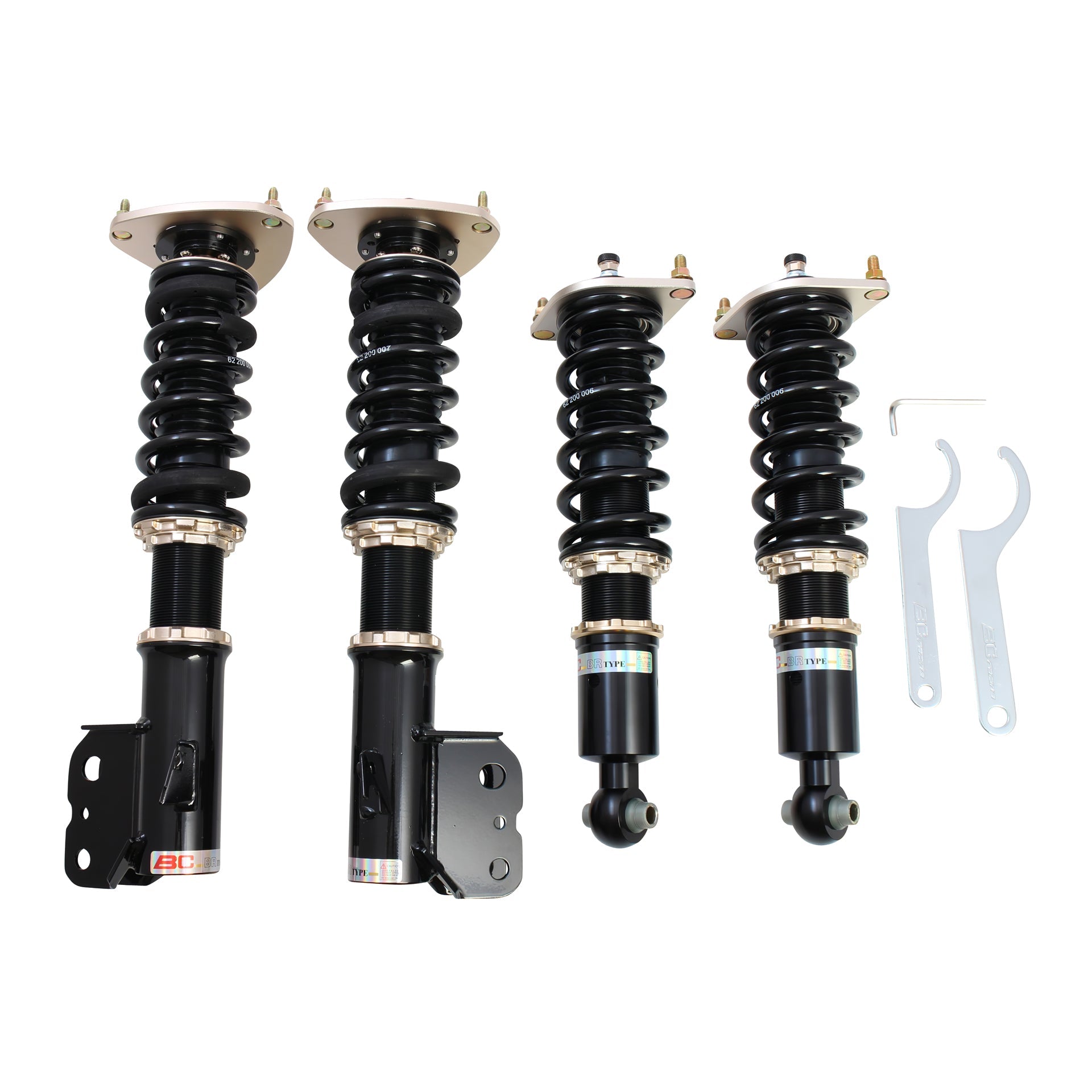 BC Racing BR Series coilovers on white background