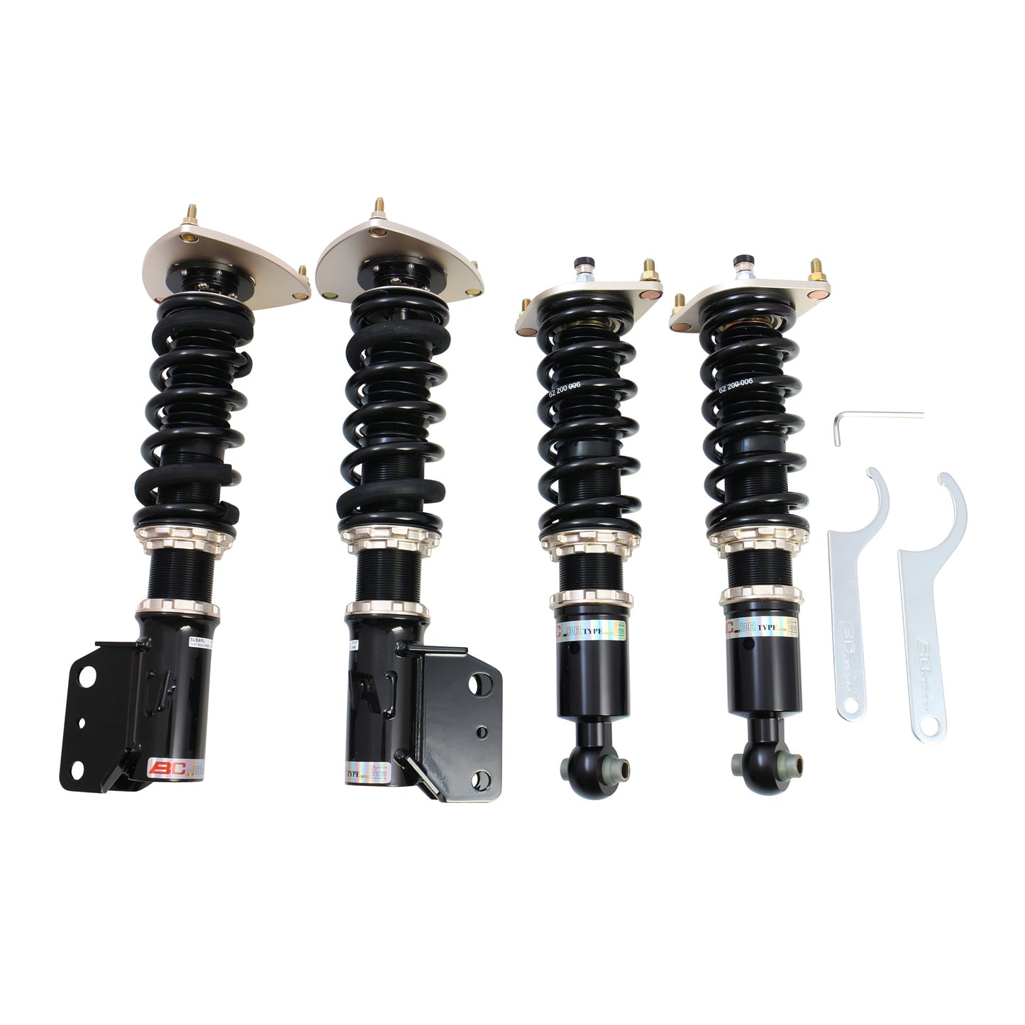 BC Racing BR Series coilovers on white background