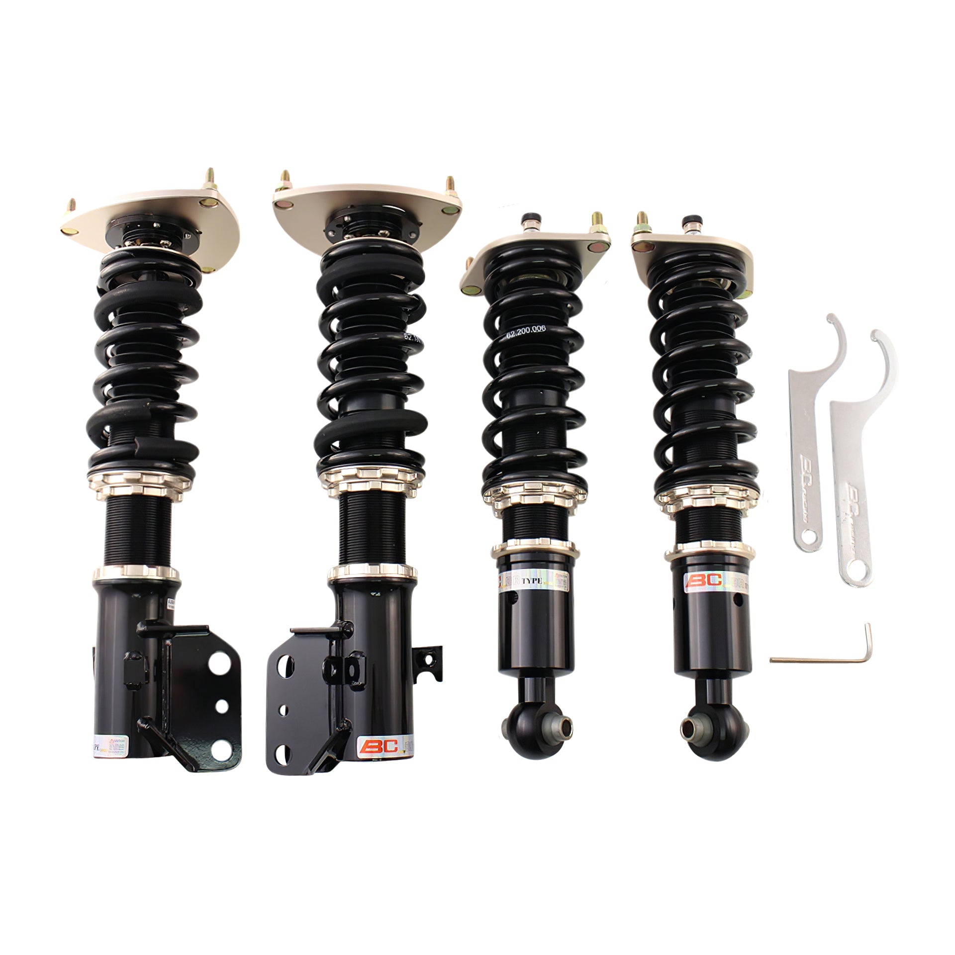 BC Racing BR Series coilovers on white background