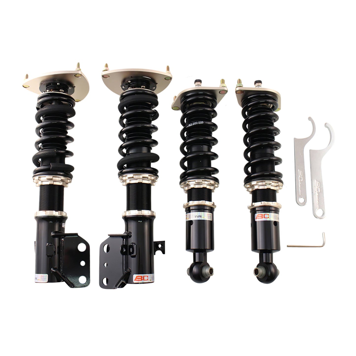 BC Racing BR Series coilovers on white background