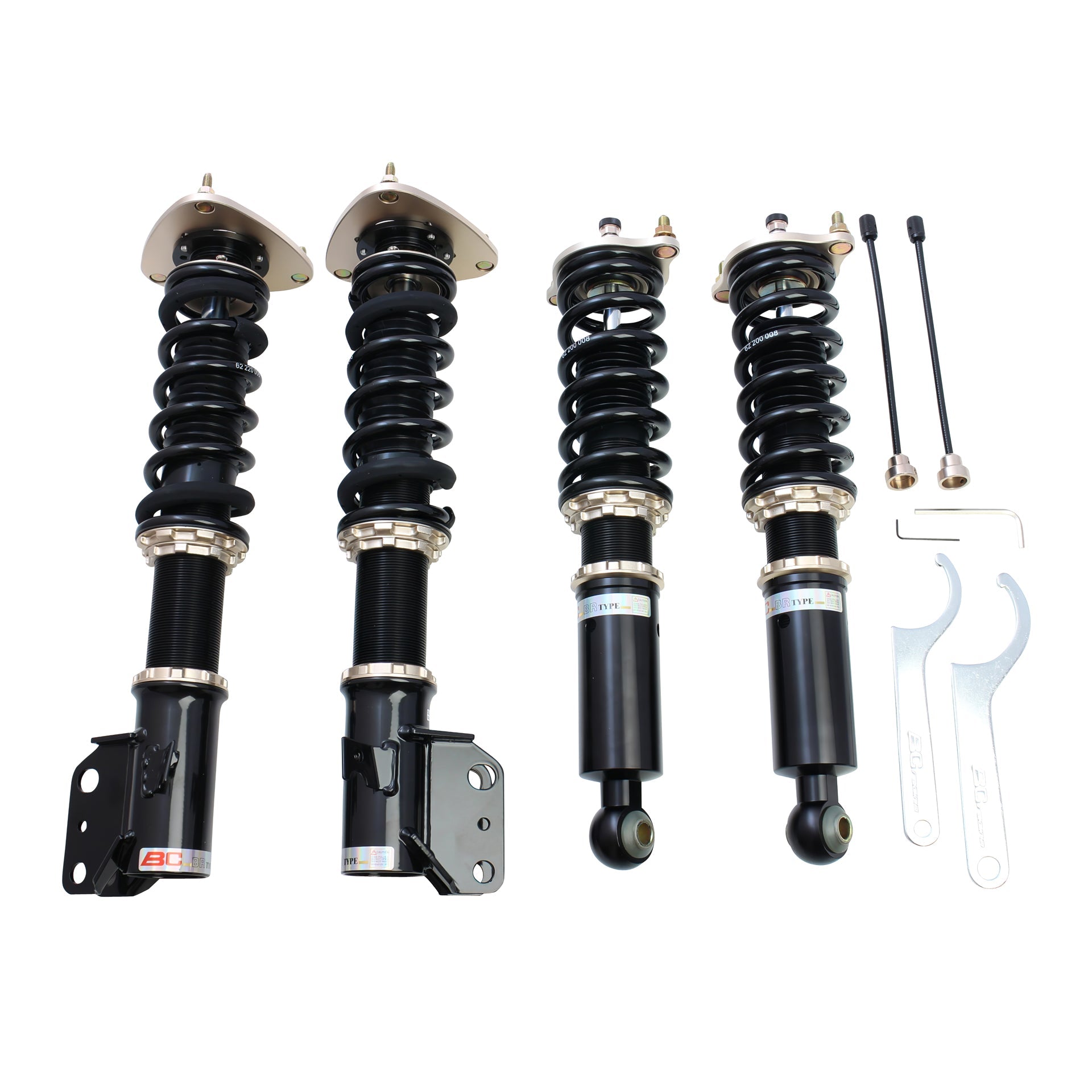 BC Racing BR Series coilovers on white background