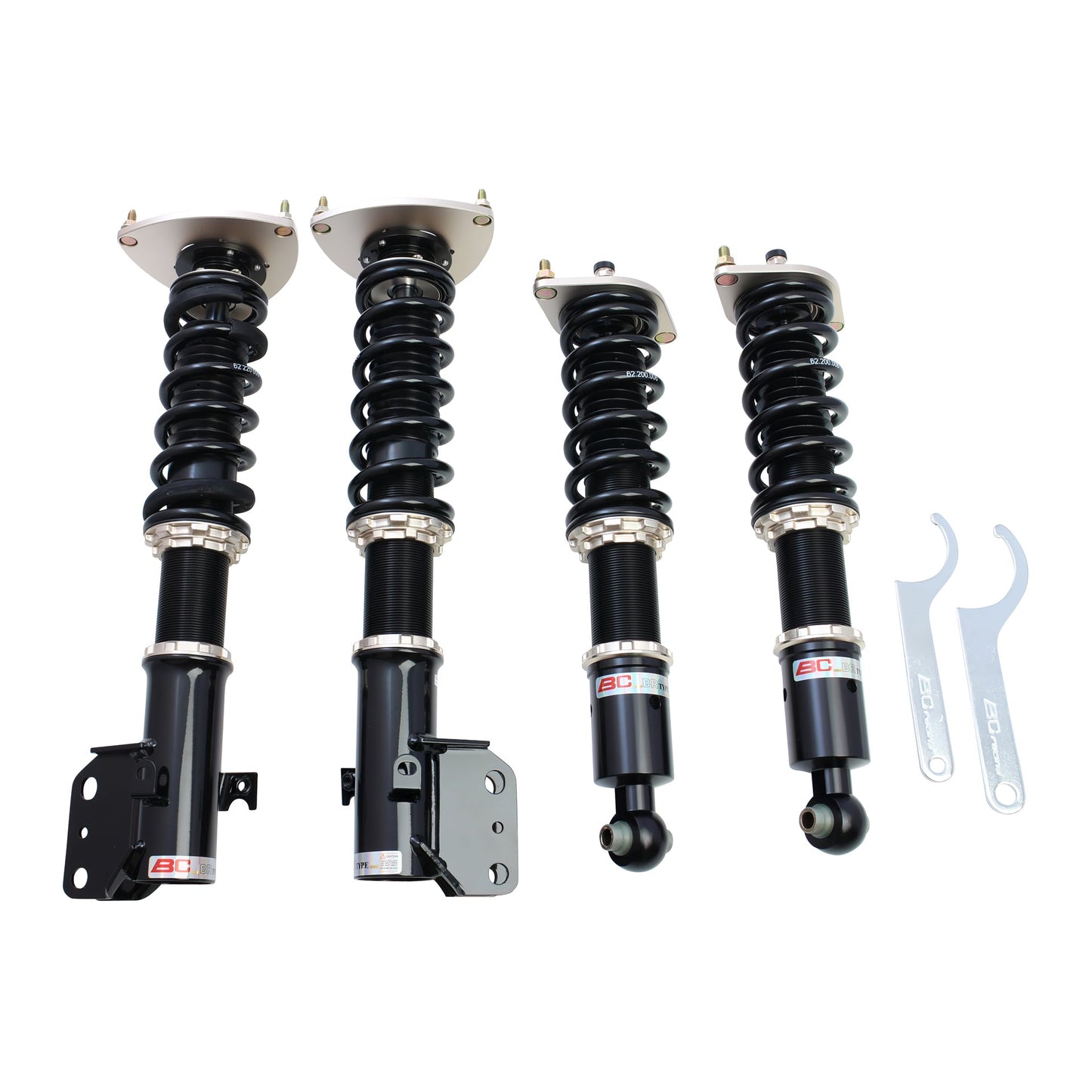 BC Racing BR Series coilovers on white background